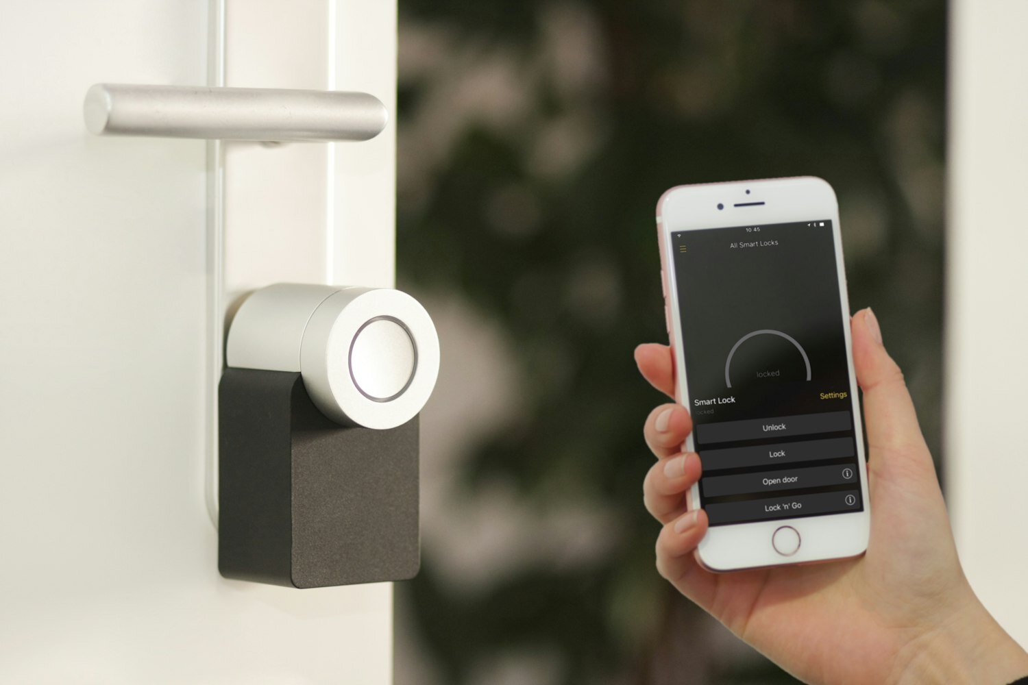 Smart home devices in a modern living space
